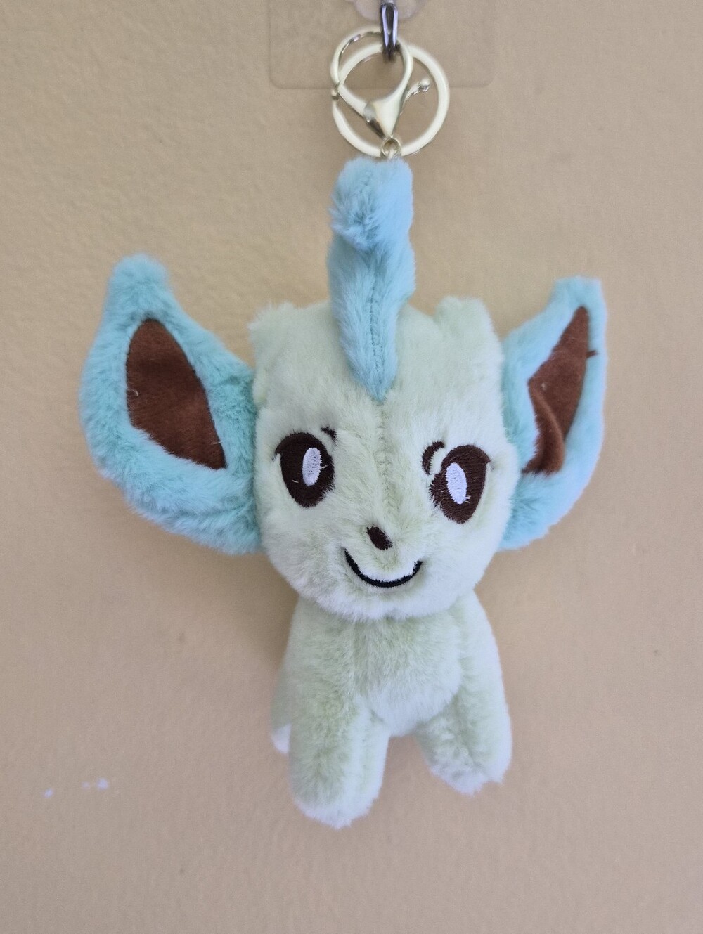 Pokémon Leafeon Bag Clip-On Keychain Soft Plush Stuffed Animal Plushies Toy